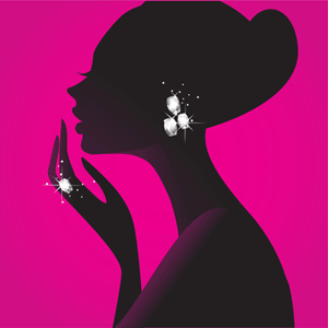 Femme avec des diamants Femme avec des diamants