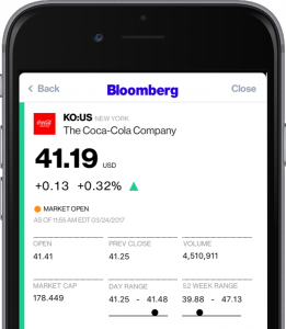application bourse bloomberg