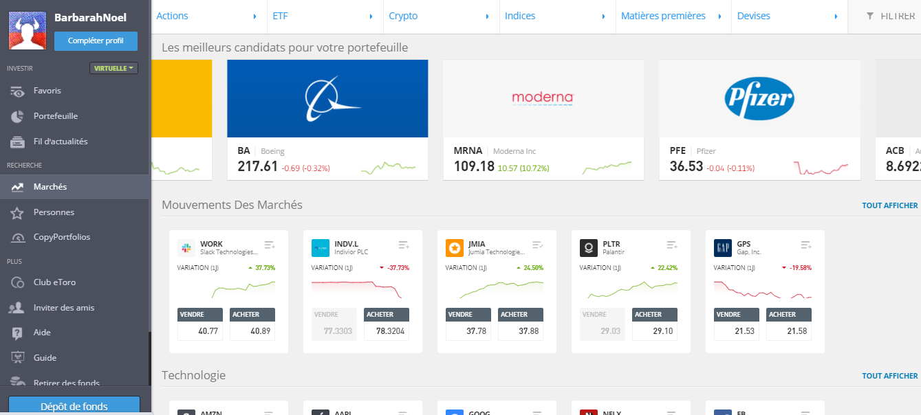 Marche sur eToro acheter elrond