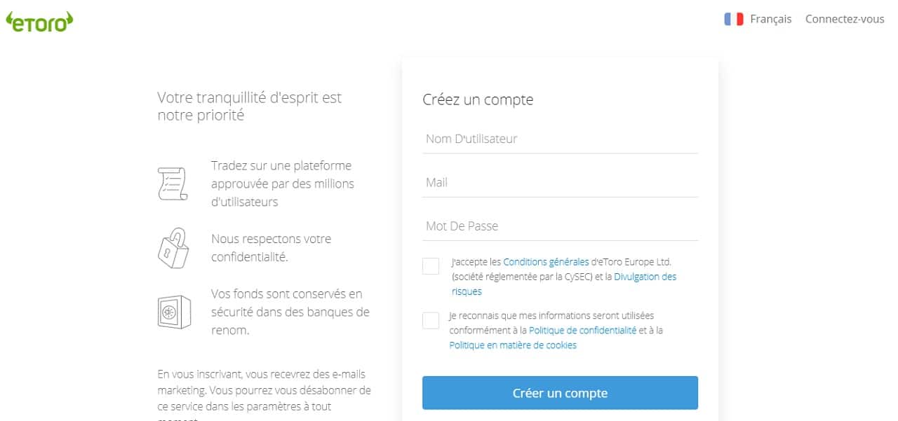 Formulaire d'inscription