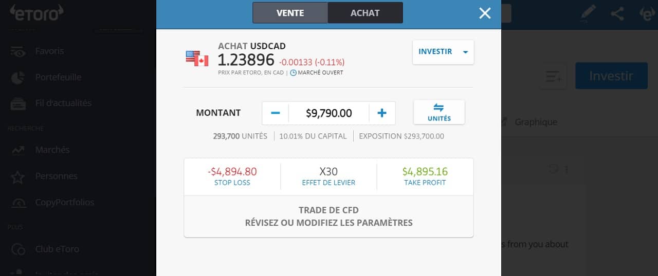 Trading sur etoro