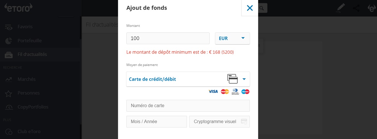 Effectuer un dépôt
