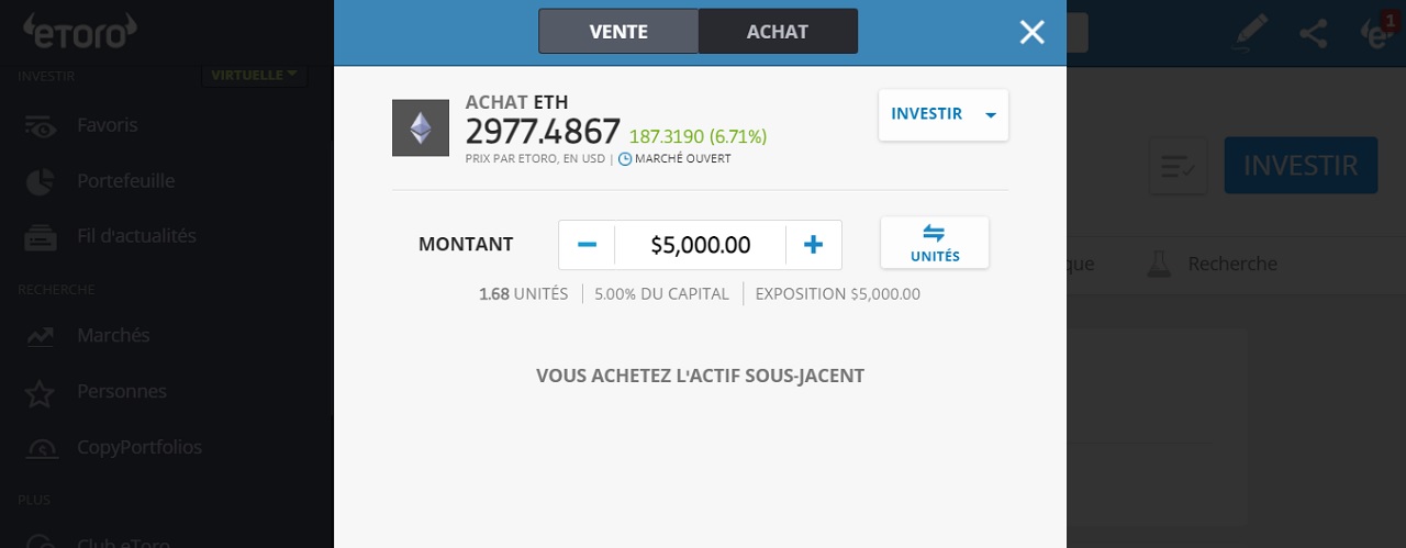 Achat Ethereum