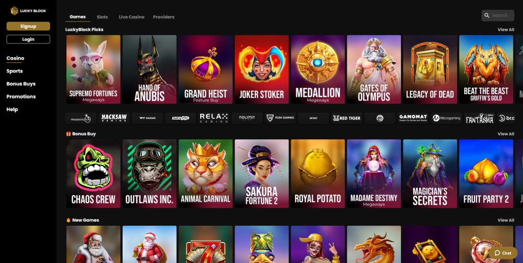 lucky block casino