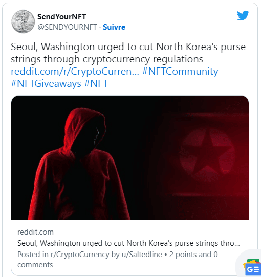 Vol de cryptos en Corée du Nord