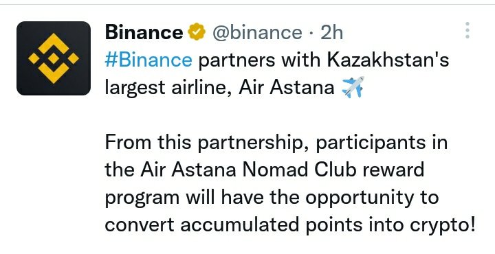 Coopération entre Binance et Air Astana : pour une adoption massive de la crypto-monnaie