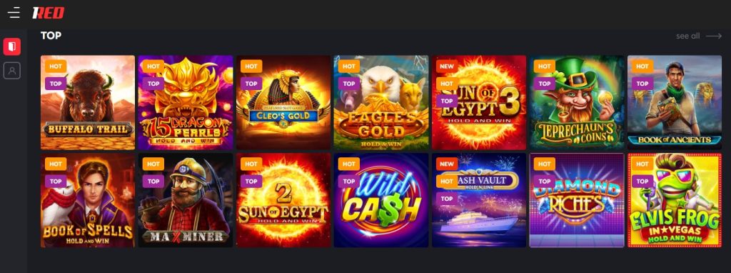 site internet 1red casino avis