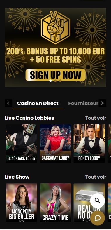 Lucky Block casino sur mobile