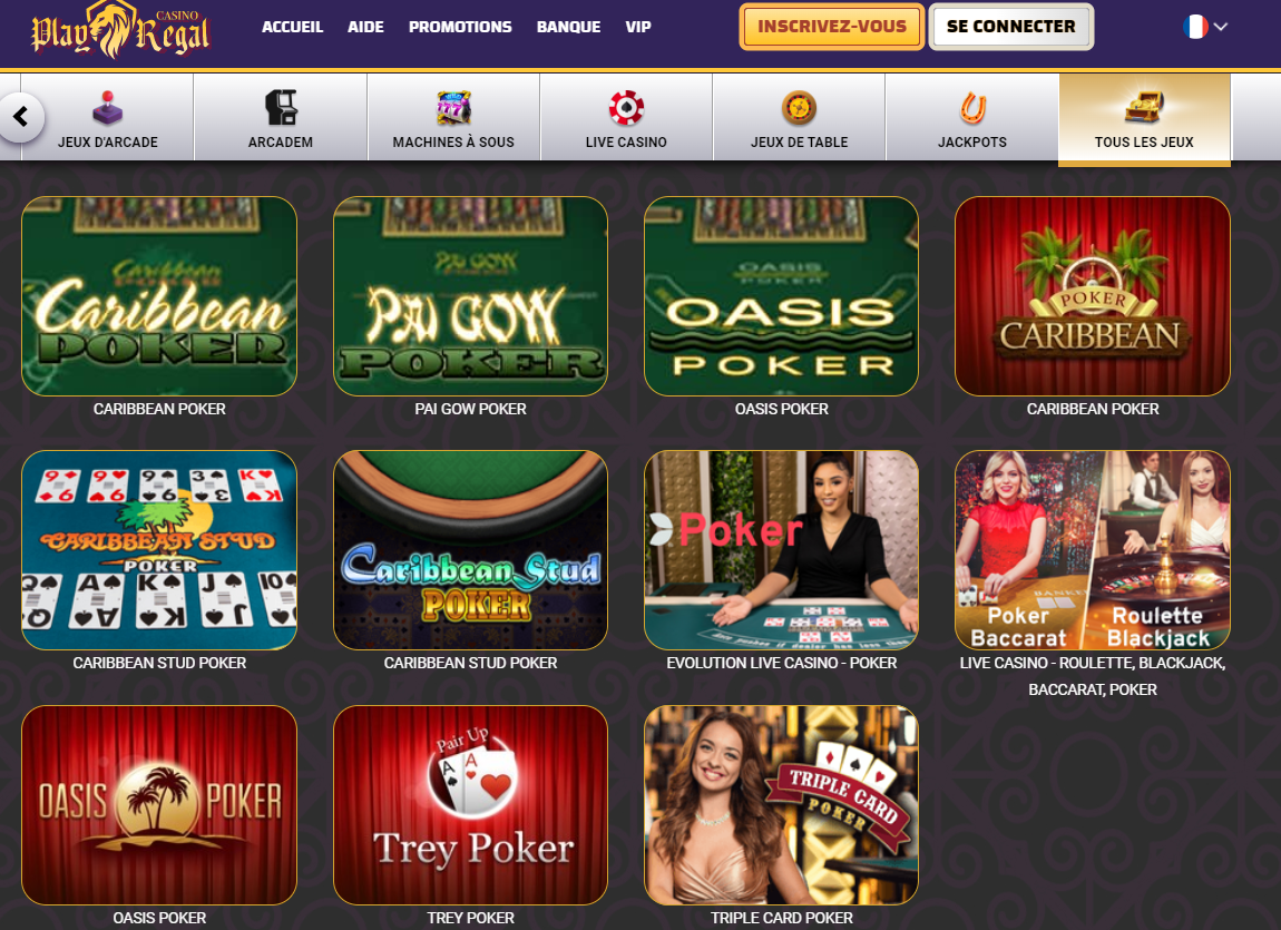 Meilleur site de poker : Play Regal