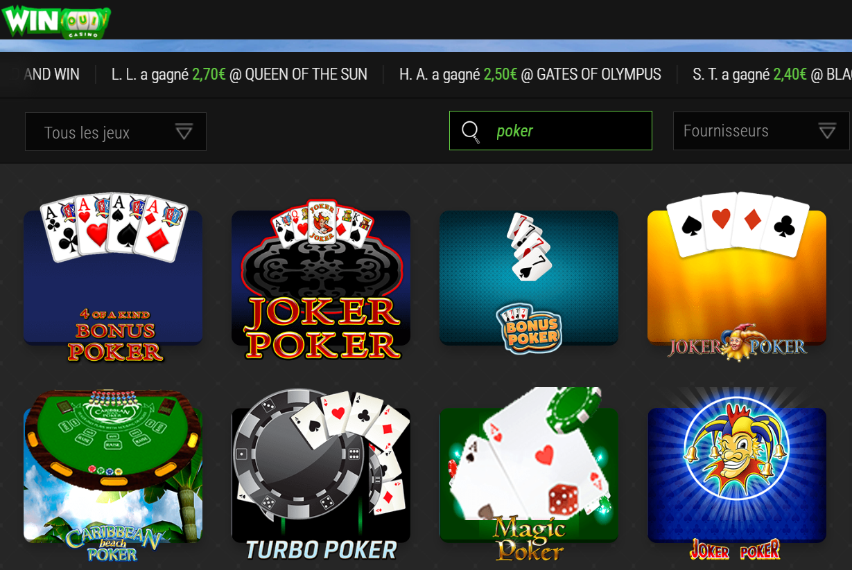 Meilleurs sites de poker : Winoui