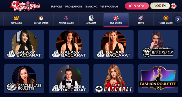Meilleurs live casinos : Vegas Plus
