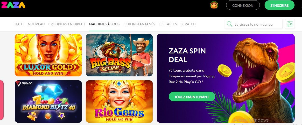 site internet zaza casino