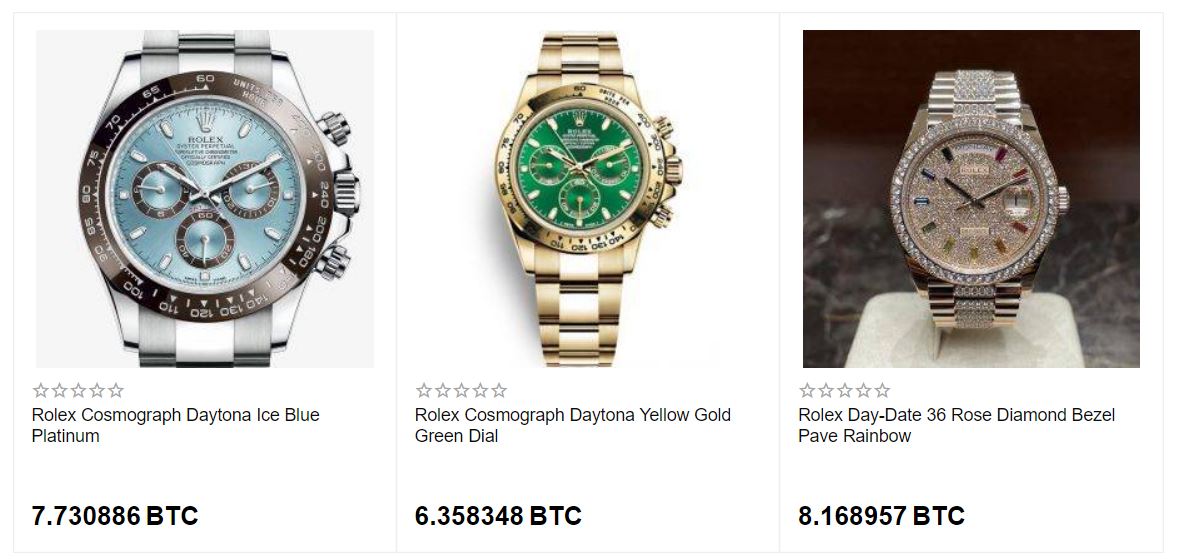 Crypto Emporium - Montres Rolex - Où acheter des montres en Bitcoin