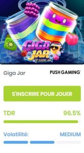 Giga Jar (Push Gaming) sur Madnix - Meilleur casino en ligne argent réel