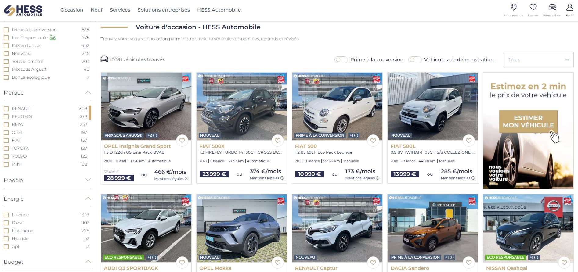 Hess Automobile - Voitures d'occasion - Meilleurs sites pour acheter une voiture avec Bitcoin