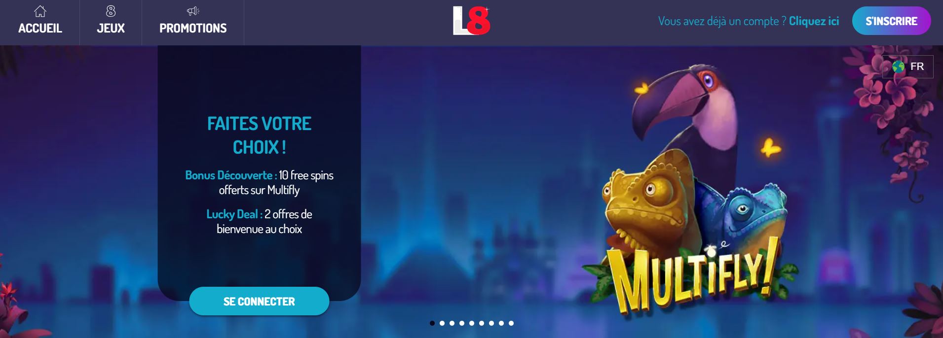 Lucky8 - Offre de bienvenue - Meilleur casino en ligne argent réel