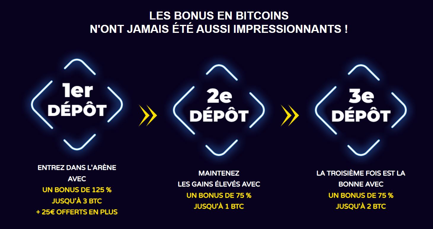 Punt Casino - Bonus en bitcoins sur les 3 premiers dépôts - Crypto casino