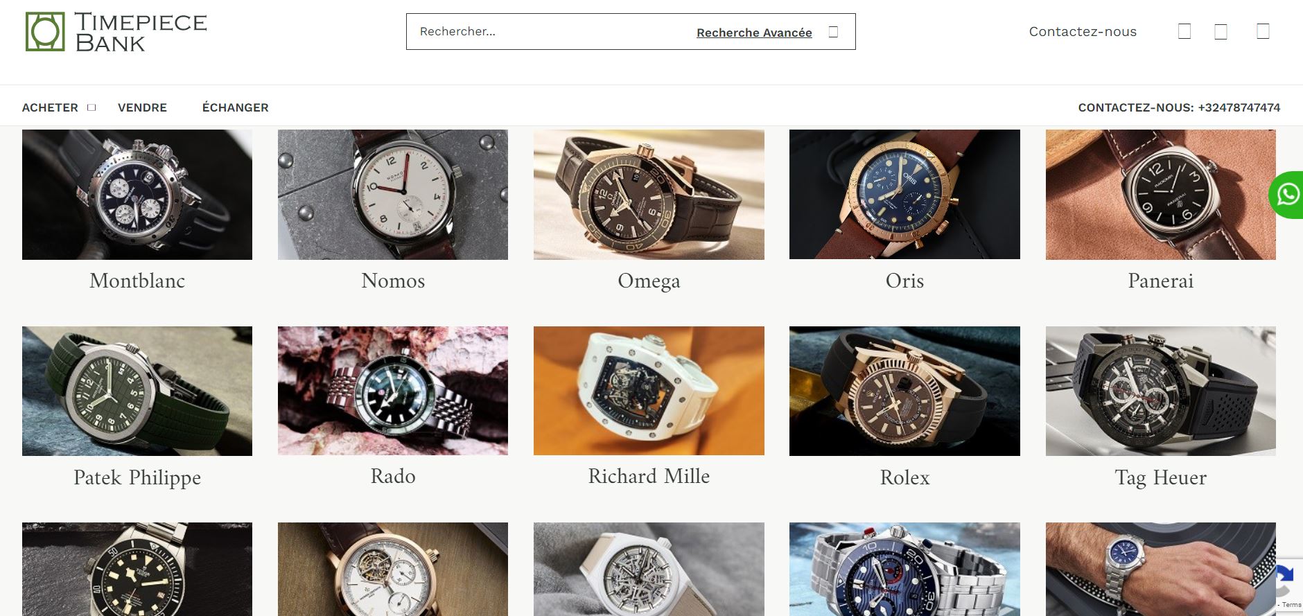 Timepiece Bank - Montres - Où acheter des montres en Bitcoin