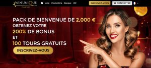 Unique Casino - Bonus de bienvenue - Meilleur casino en ligne argent réel