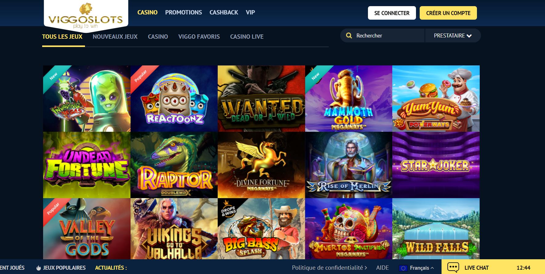 Viggoslots - Jeux - Meilleur casino en ligne argent réel