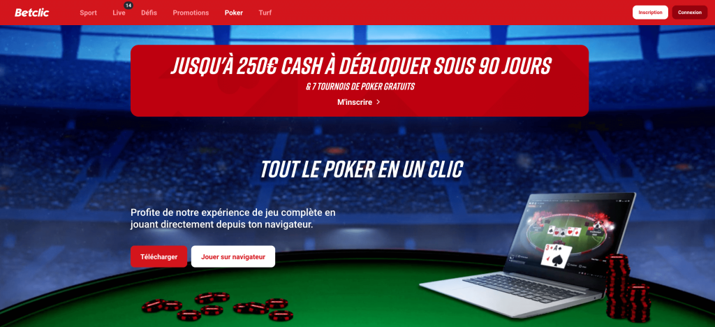 Casino sans registration : Betclic