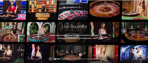 Evolution Gaming : live roulette
