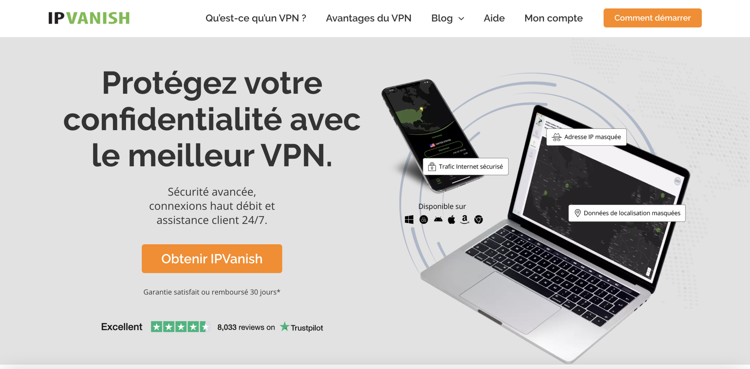 6 - IPVanish : Un VPN au cryptage militaire