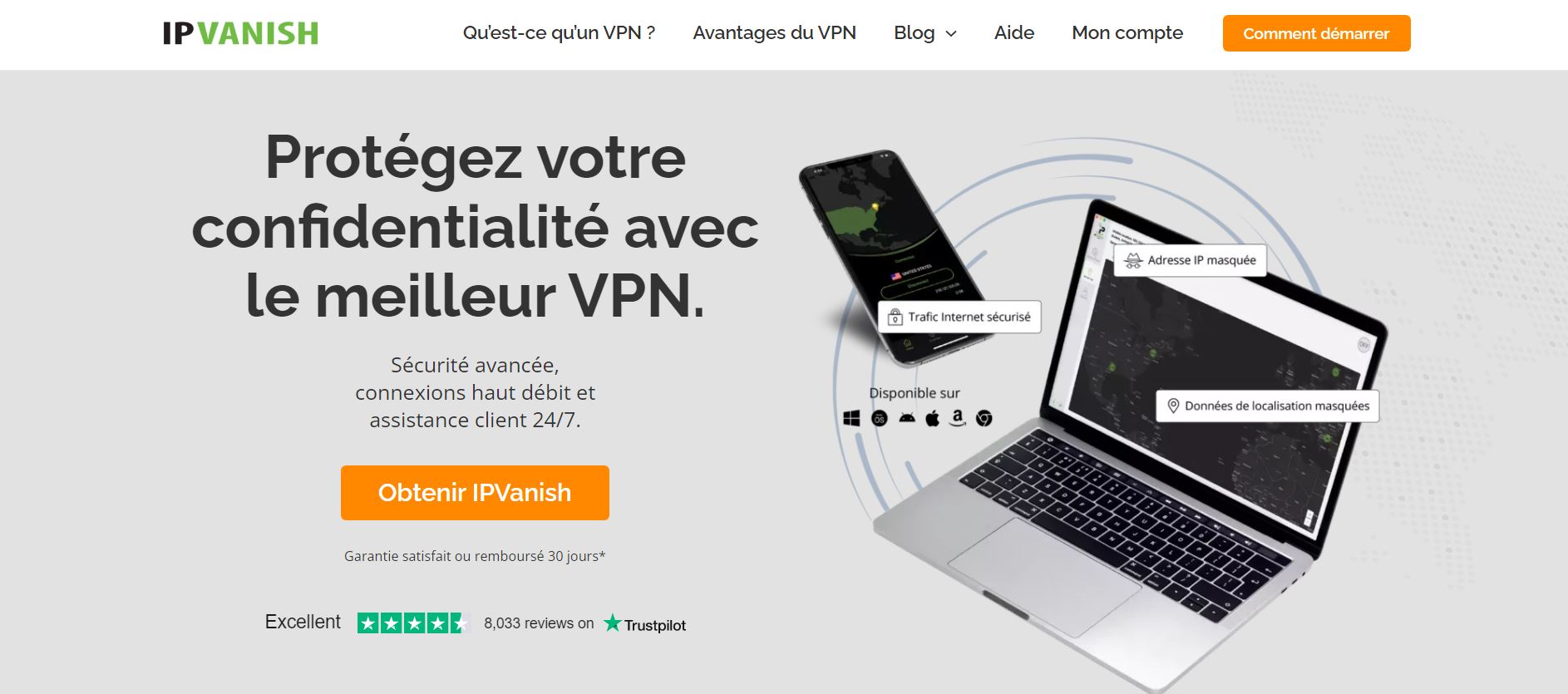 IPVanish - Accueil - VPN Chrome