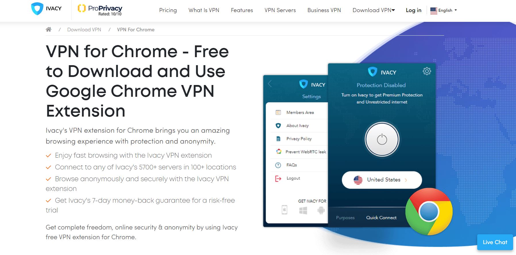 Ivacy VPN - Accueil - VPN Chrome