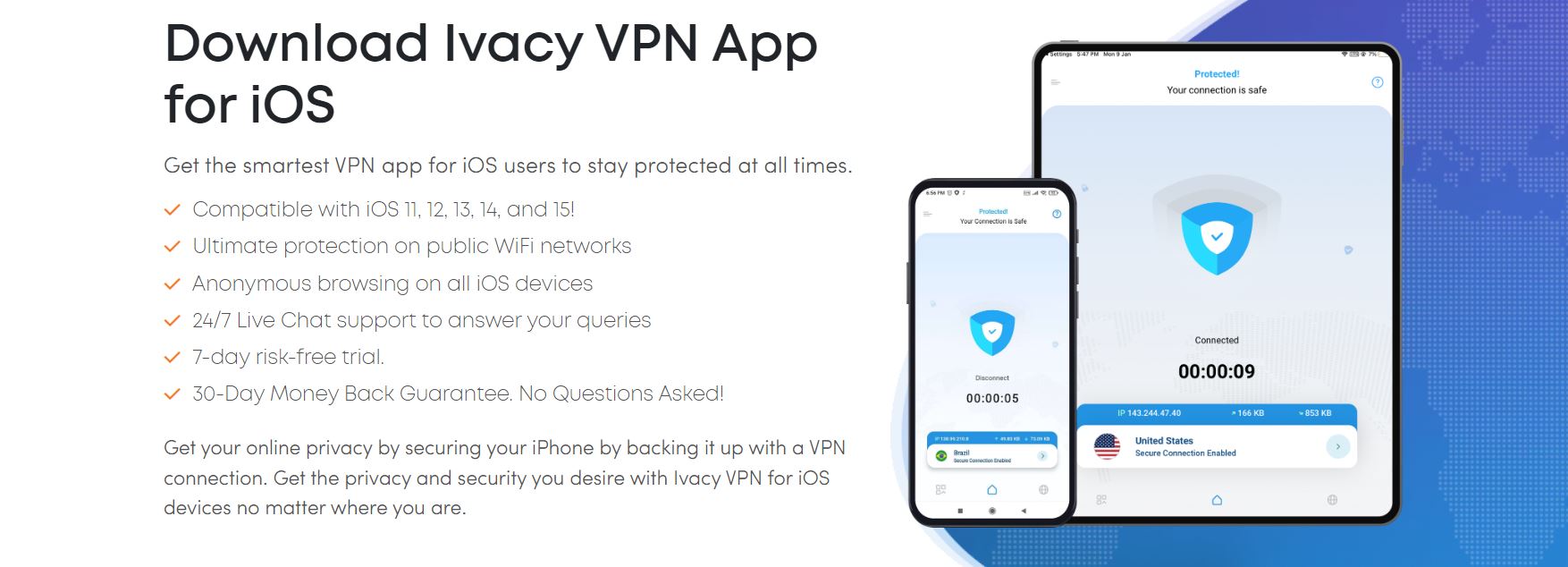 Ivacy VPN - Accueil - VPN iPhone
