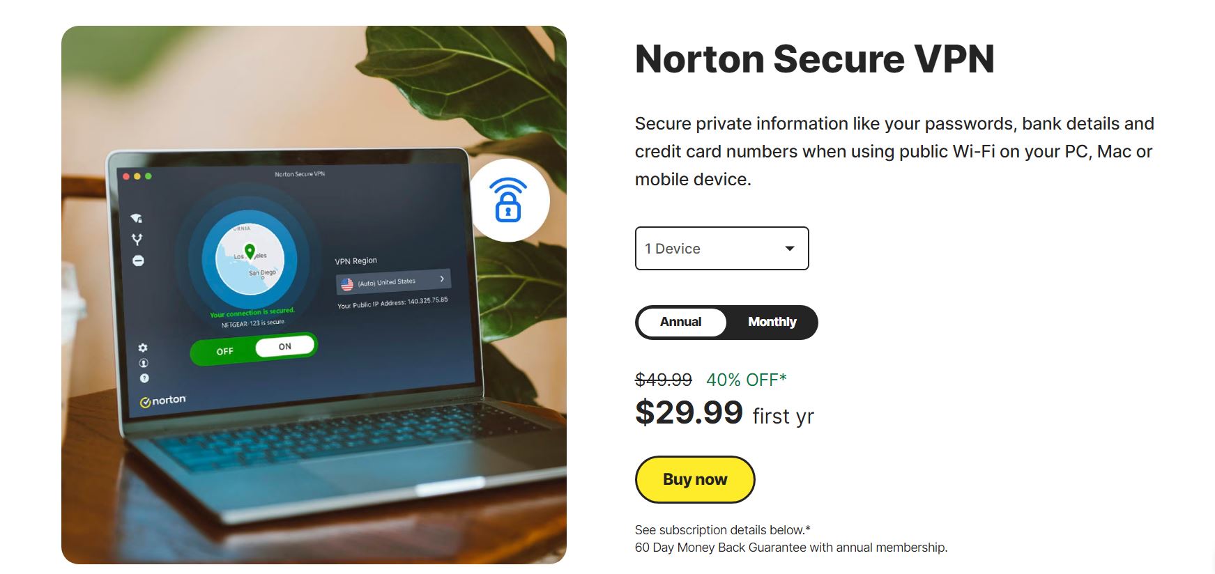 Norton Secure VPN - Accueil - VPN Chrome