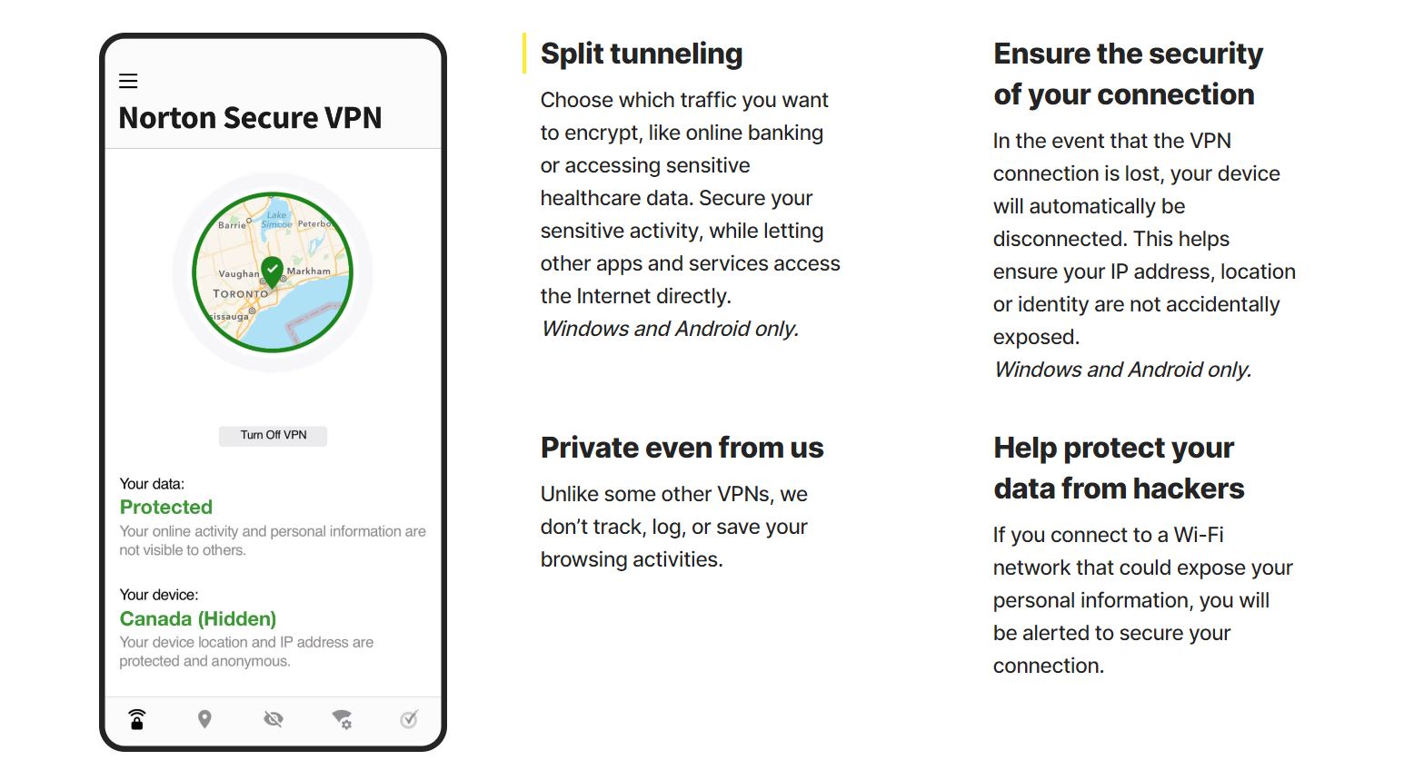 Norton Secure VPN - Atouts - VPN iPhone