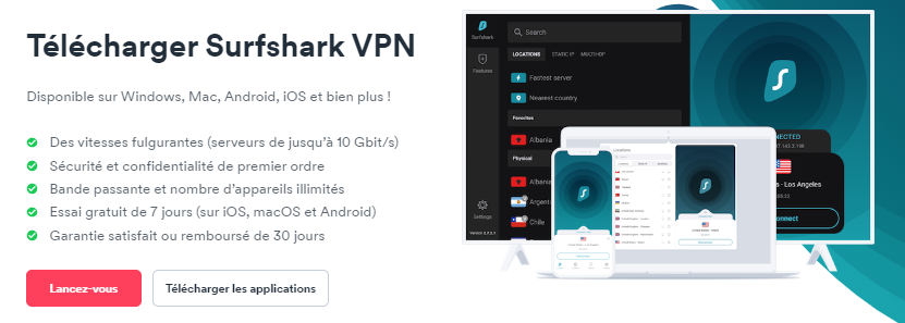 Télécharger Surfshark VPN