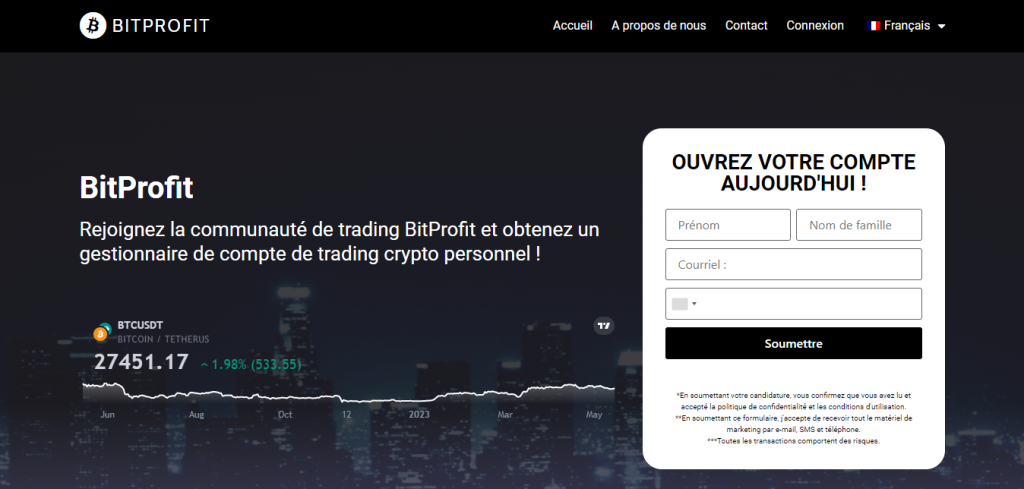 Avis BitProfit - robot de trading de crypto-monnaies