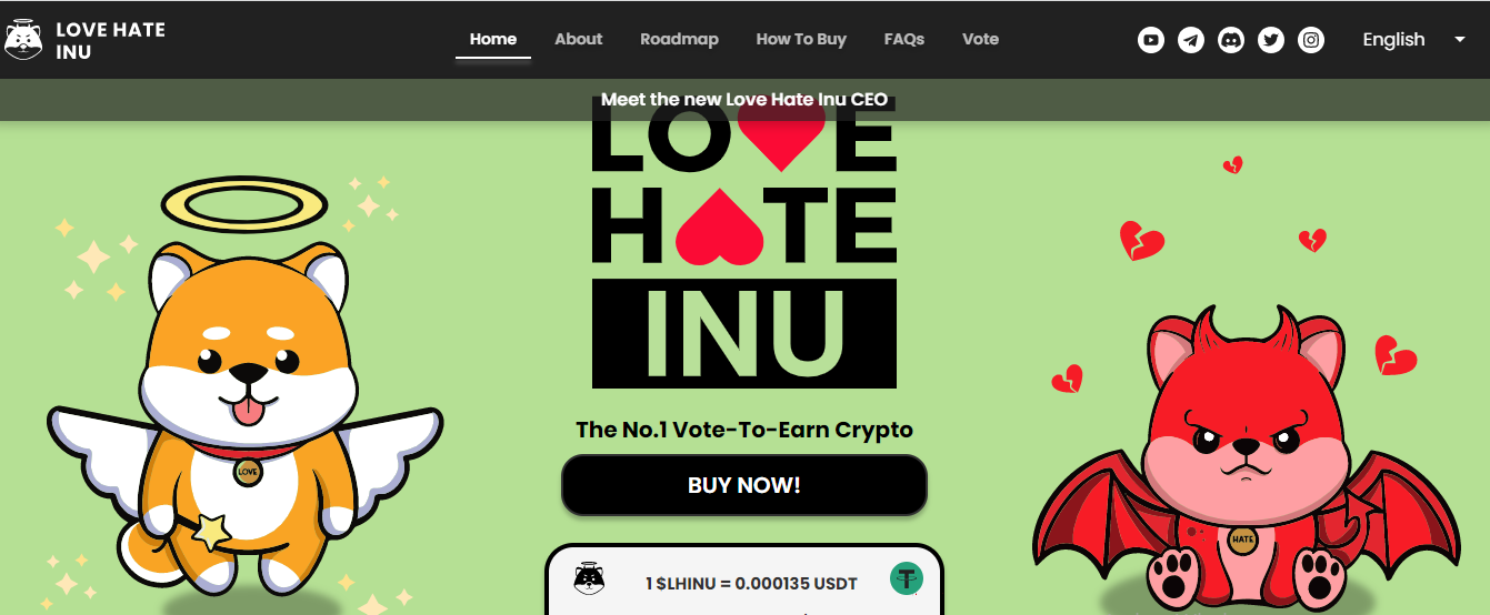 Love Hate Inu - Crypto populaire