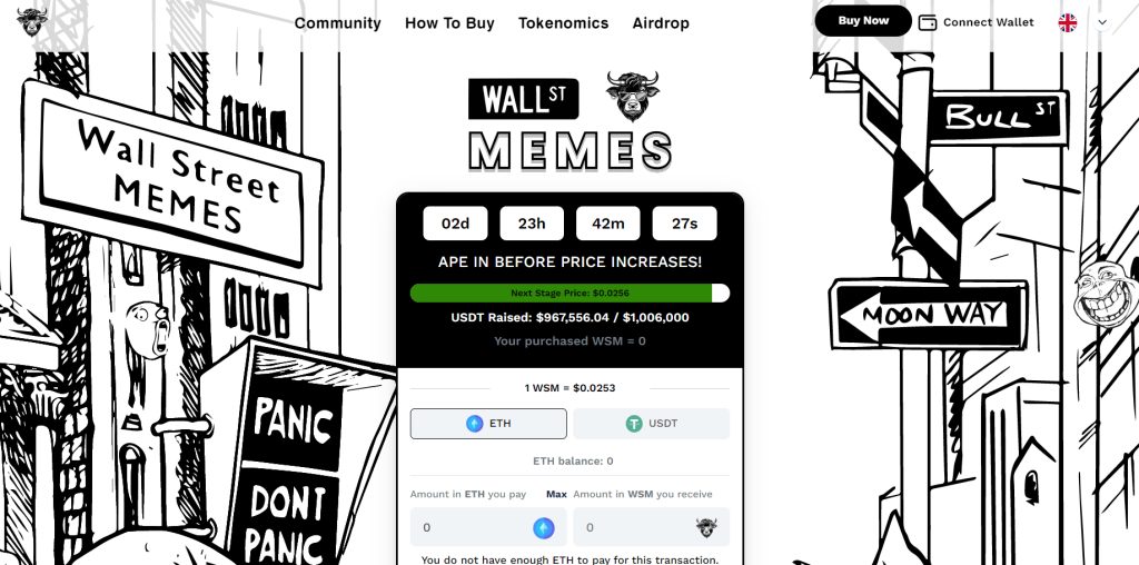 Wall Street Memes ($WSM) : Le plus connu des memecoins