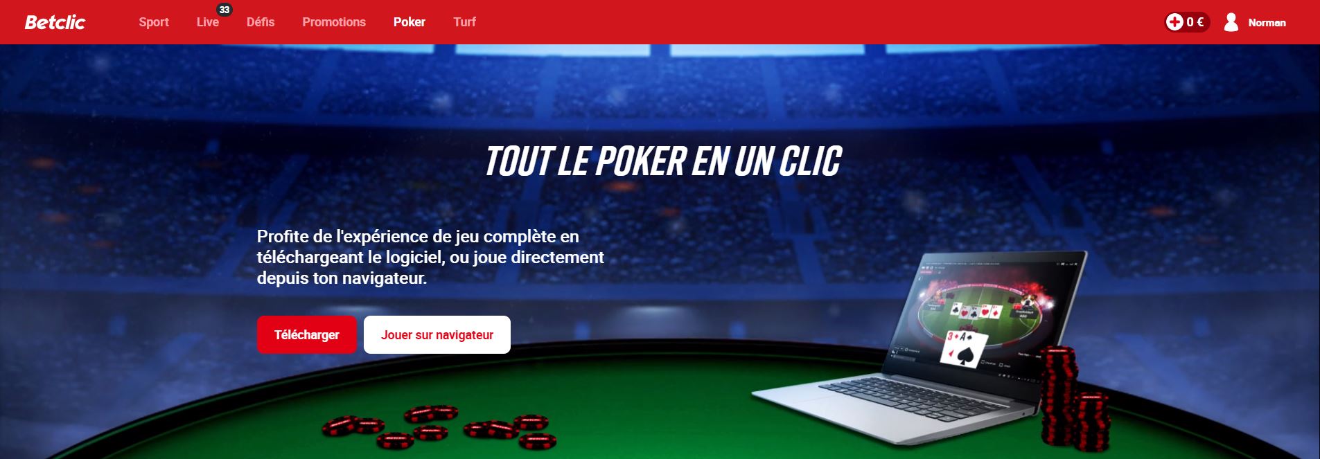Betclic - Poker - Casino PayPal