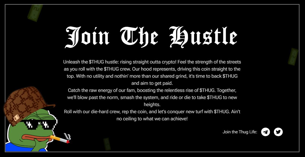 Join the Hustle - $THUG - Prédiction Thug Life