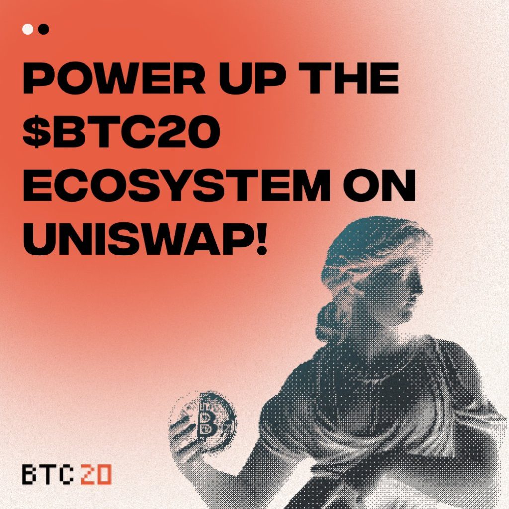 BTC20 lancé sur Uniswap