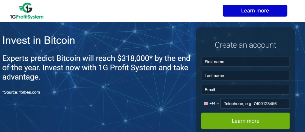 1G Profit System plateforme