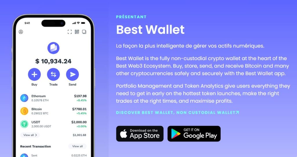 Best Wallet - Appli tout en un - Echanges Crypto sans vérification - No ID - sans KYC - Anonymement