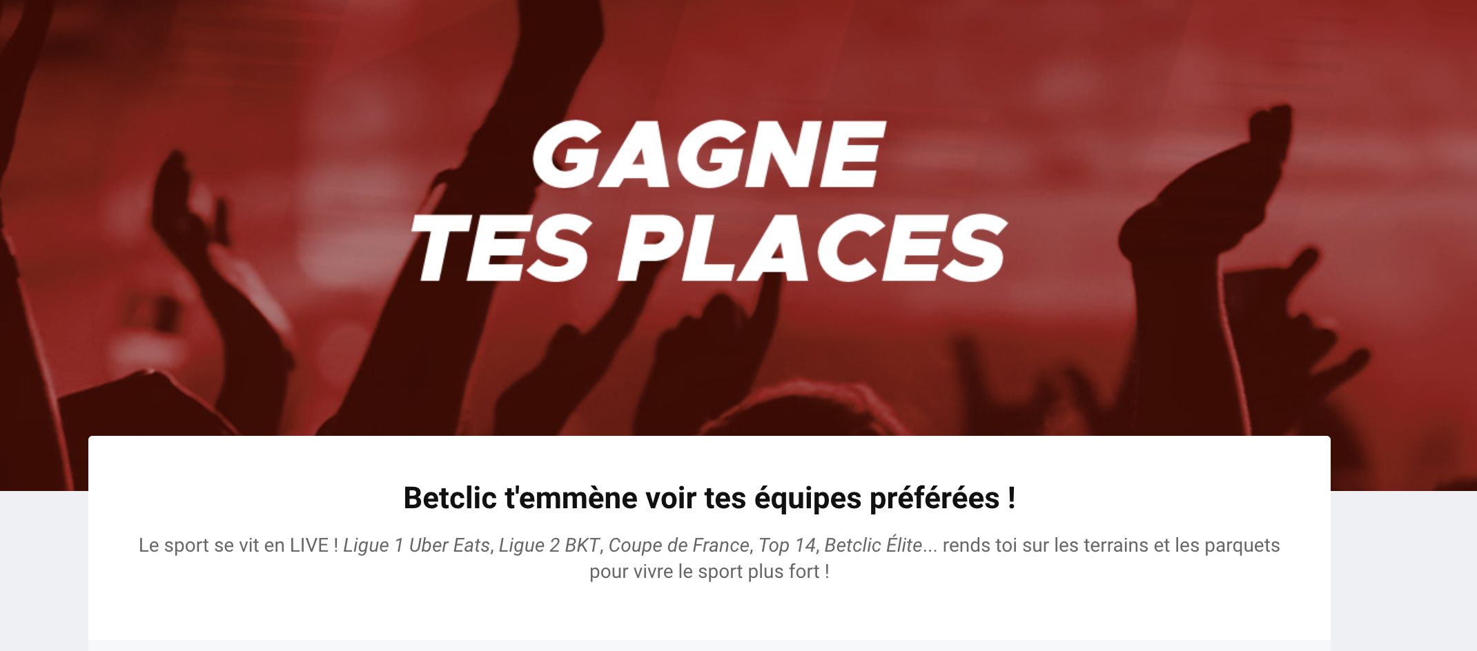 Gagne tes places