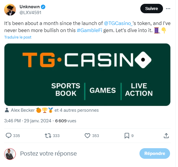 TG casino tweet