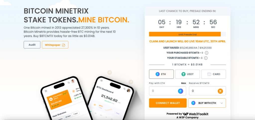 Bull run post halving – Les investisseurs ont encore 4 jours pour participer à la prévente du Bitcoin Minetrix