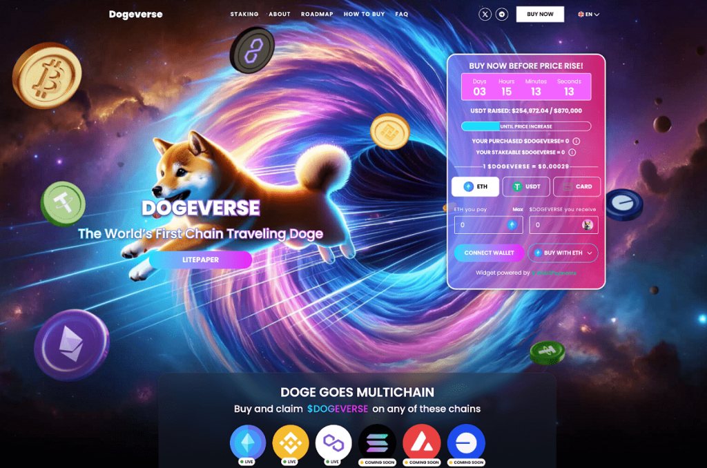 Dogeverse : le nouveau memecoin multi-chain lève en 2 jours plus de 1,7 millions de dollars