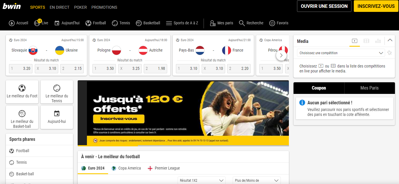 pari euro sur Bwin