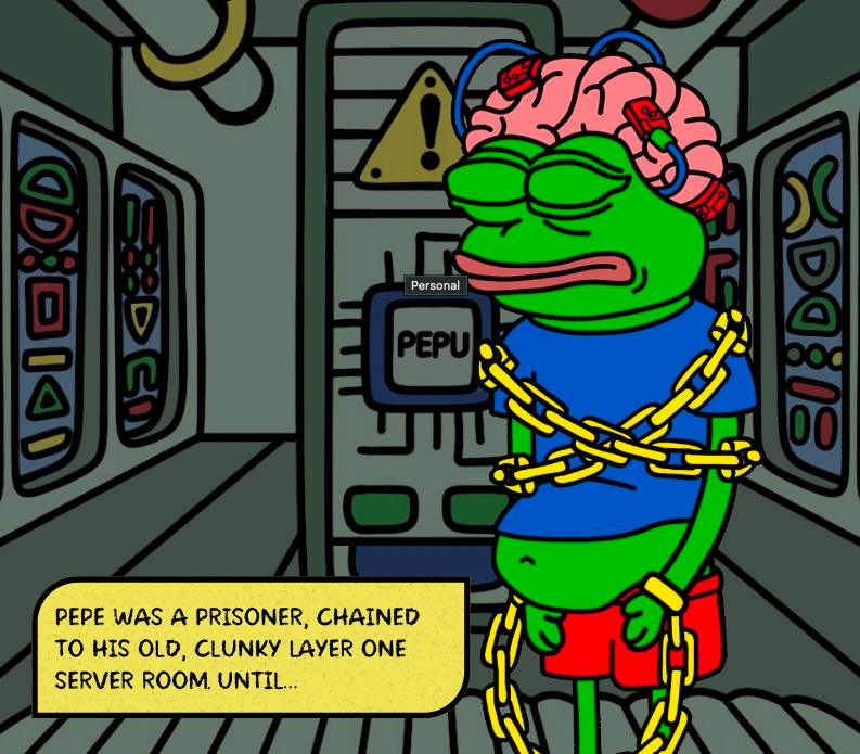 une illustration de Pepe unchained.