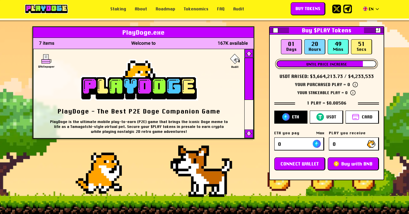 site officiel de PlayDoge