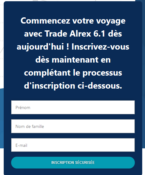 Inscrivez-vous sur Trade Alrex 6.1