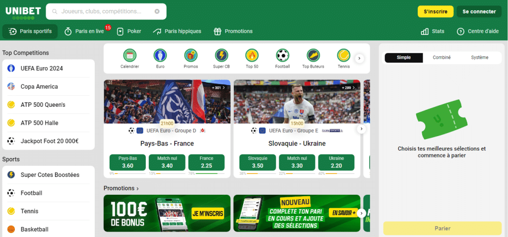 unibet - bonus sans depot